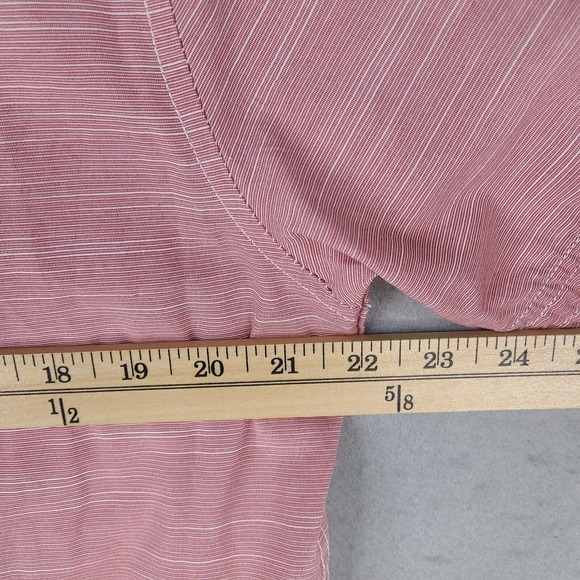 Eighty Eight Shirt Men's XL Red Striped Platinum Short Sleeve Button Down - Picture 9 of 11